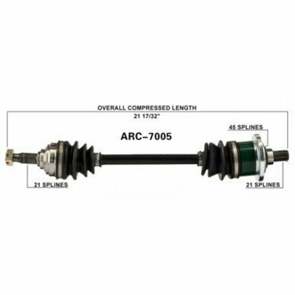 Wide Open OE Replacement CV Axle for ARCTIC FRONT/LEFT 650 04 ARC-7005